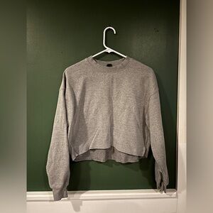 Gray Women's Cropped Sweatshirt
